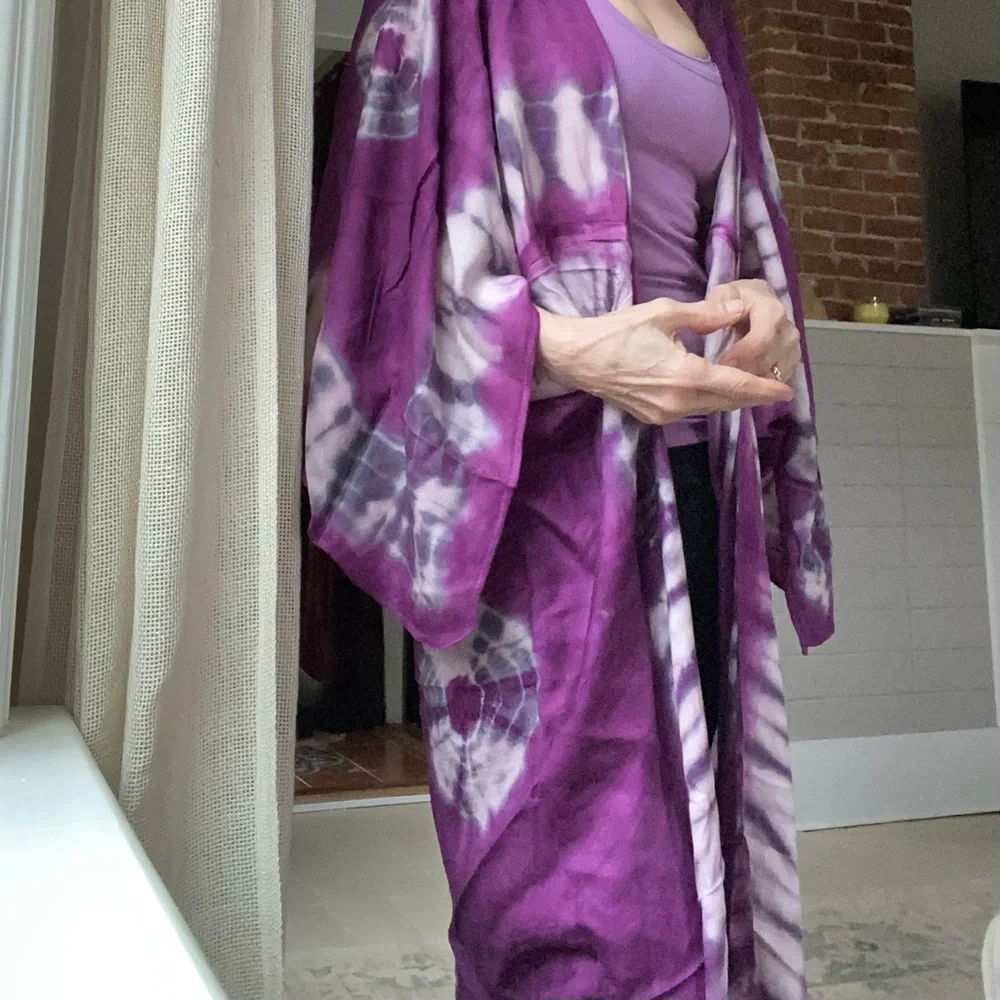 Free People Purple tie dye Kimono - Picture 2 of 12